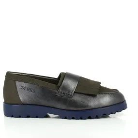 24 Hrs 23087 Pewter Grey Loafers