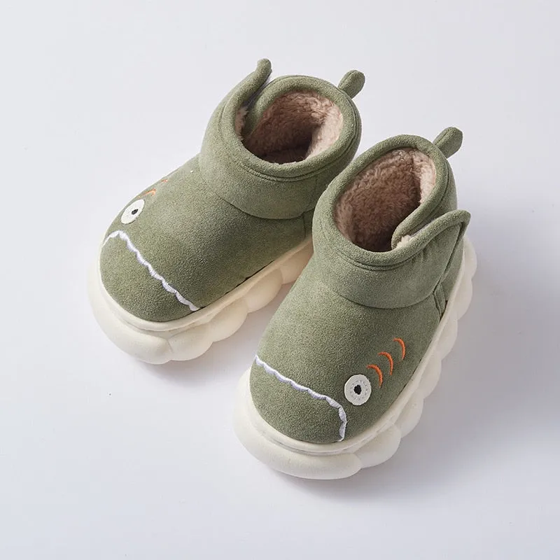 Baby Plush Snow Boots - Cute Shark