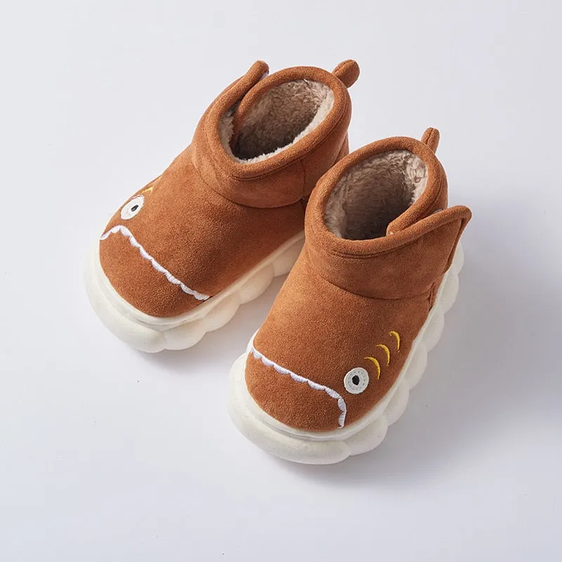 Baby Plush Snow Boots - Cute Shark