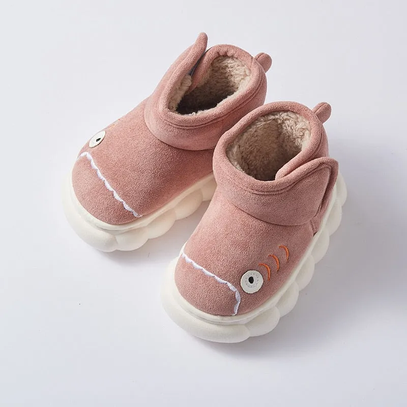 Baby Plush Snow Boots - Cute Shark