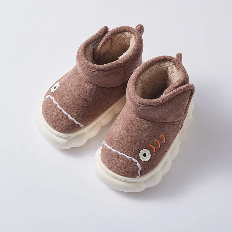 Baby Plush Snow Boots - Cute Shark