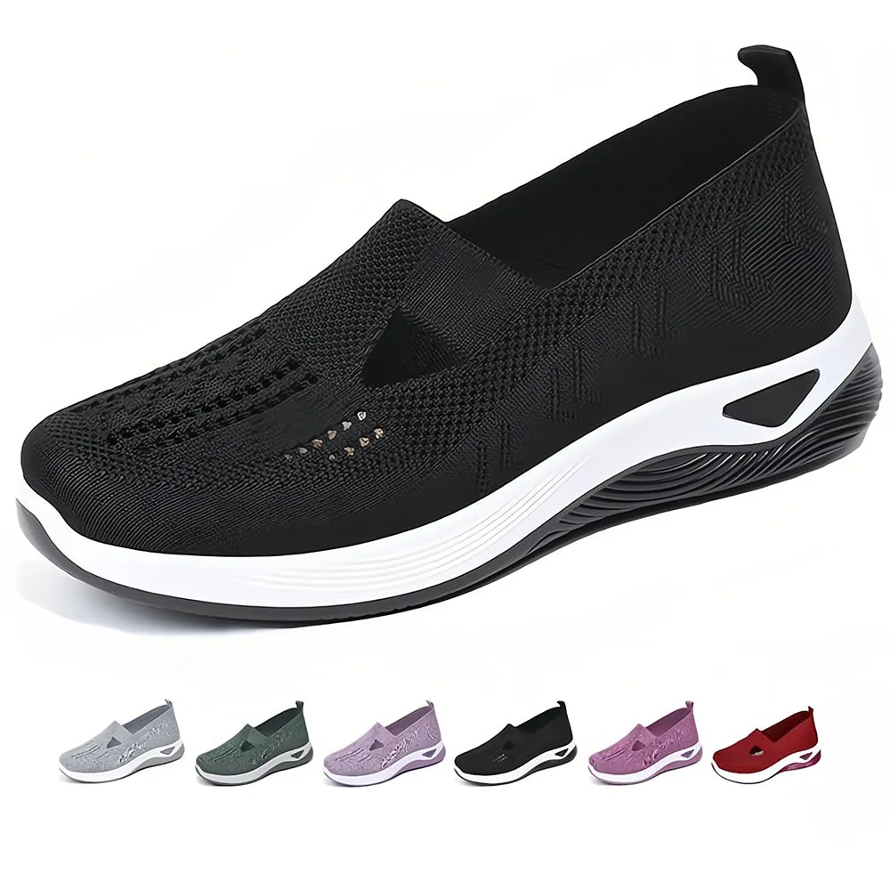 Betterthy Women's Slip-On Walking Shoes Comfort Breathable Plain Toe Casual Sneakers