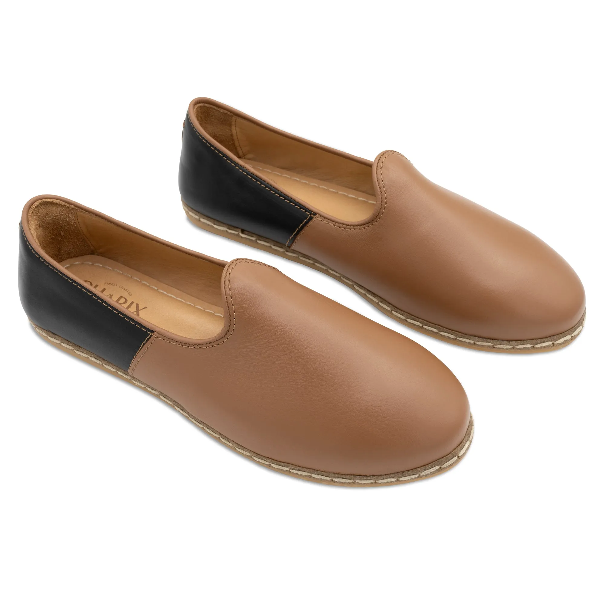 Camel Black Slip Ons for Men