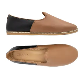 Camel Black Slip Ons for Men