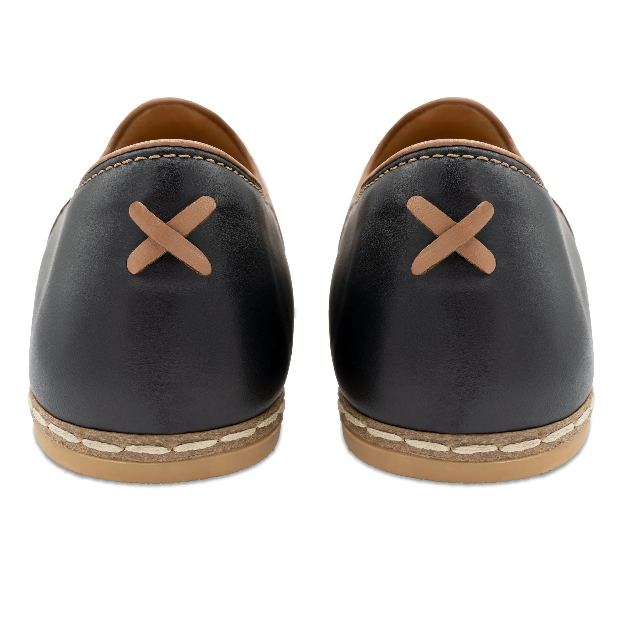 Camel Black Slip Ons for Men