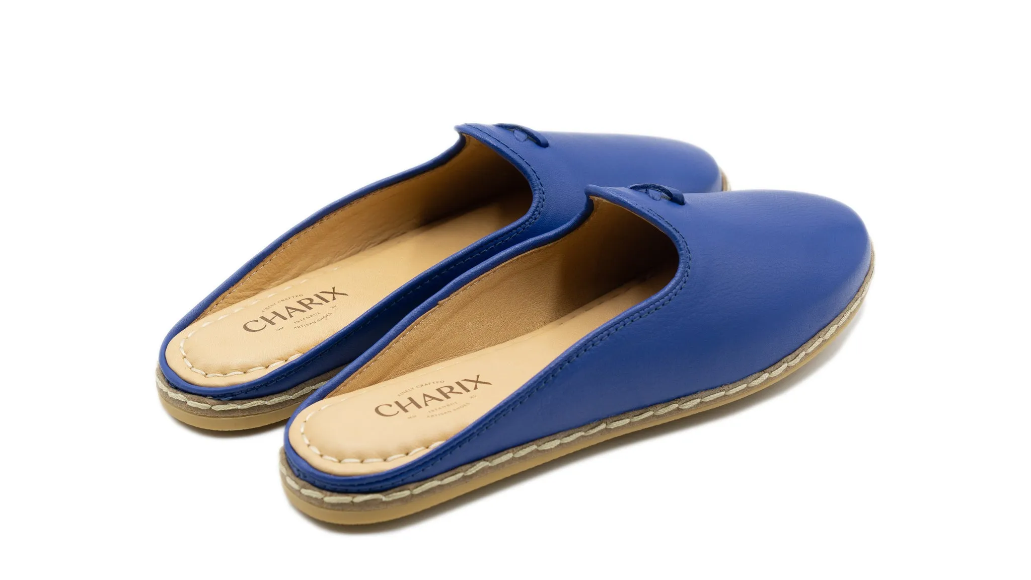 Cobalt Blue Mule Shoes