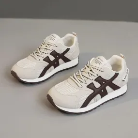 Contrast Mesh Round Toe Athletic