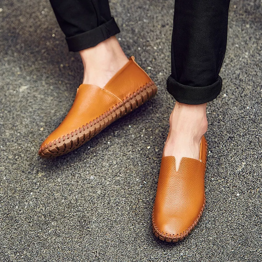 Dwayne Genuine Cow Leather Handmade Mens Loafers