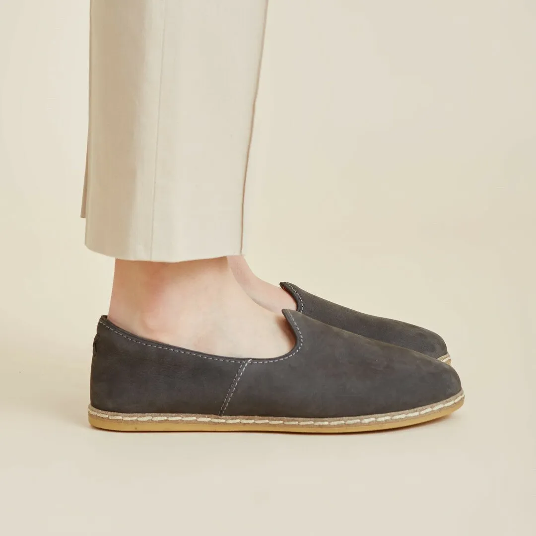 Graphite Nubuck Slip-On