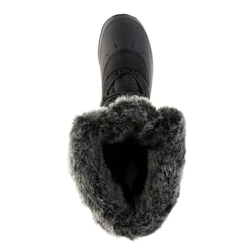 Kamik Women's MOMENTUM2 Snow Boot Black Lace Up Snow Boots (9, black)