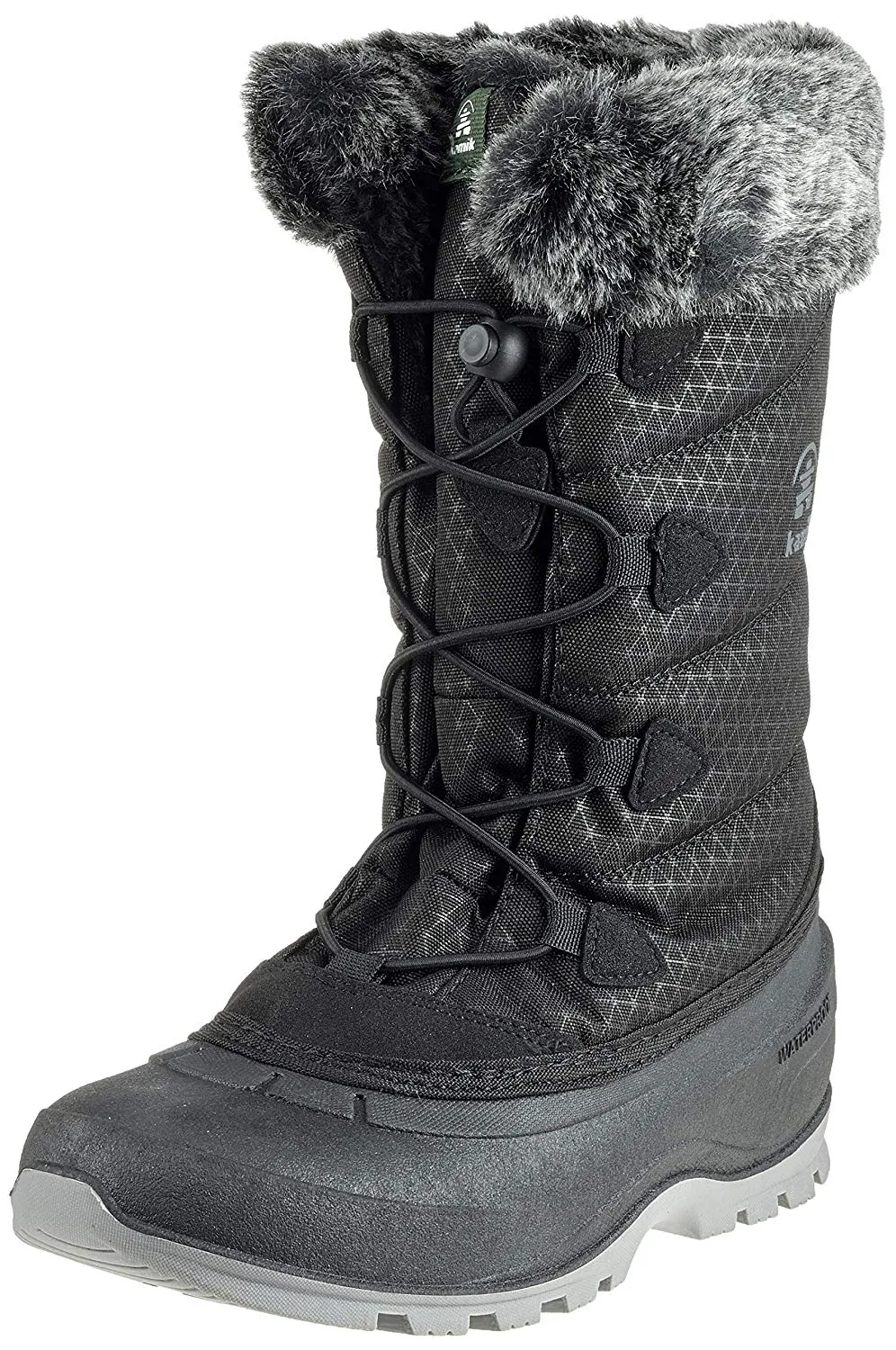Kamik Women's MOMENTUM2 Snow Boot Black Lace Up Snow Boots (9, black)