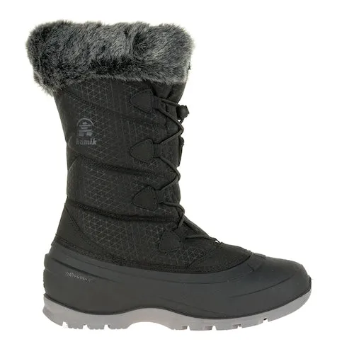 Kamik Women's MOMENTUM2 Snow Boot Black Lace Up Snow Boots (9, black)