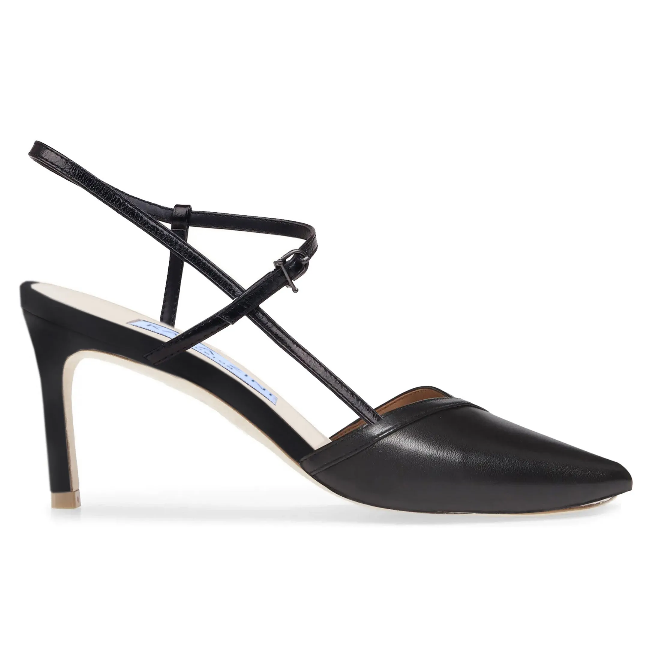 Kara Zini Handmade  Black Women's Black Leather Pumps