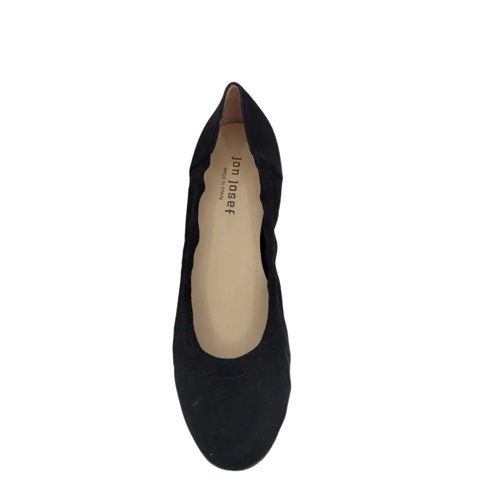 Maya Black Suede Jon Josef Ballet Flats