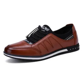 Mens Fashion Breathable Lace-up Leather Casual Shoes