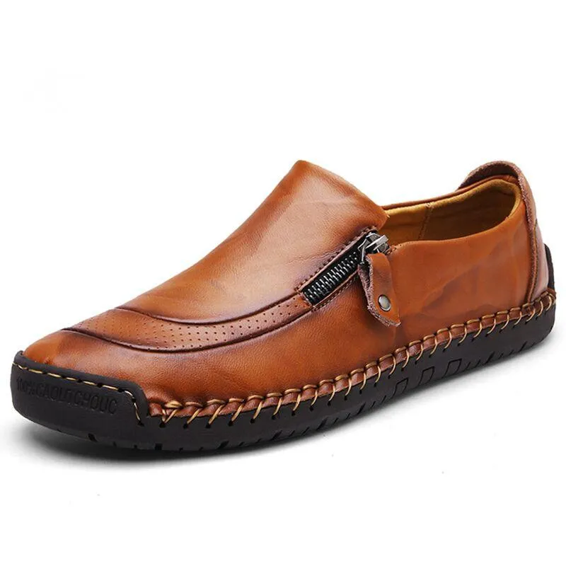 Men's Spring/Autumn Casual Leather Loafers | Plus Size