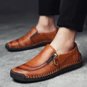 Men's Spring/Autumn Casual Leather Loafers | Plus Size