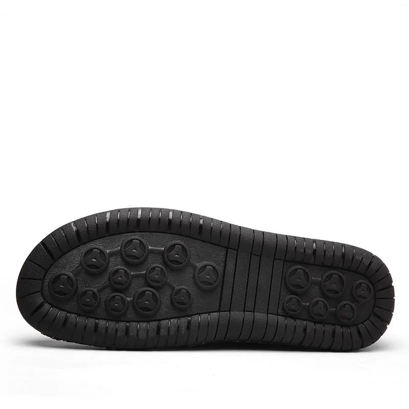 Men's Spring/Autumn Casual Leather Loafers | Plus Size