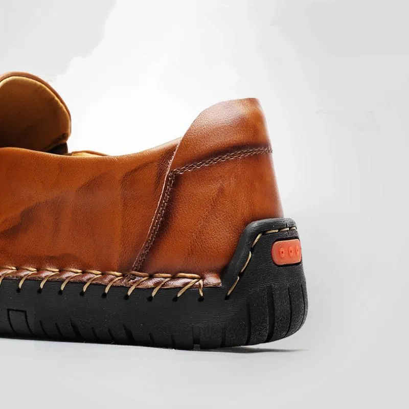 Men's Spring/Autumn Casual Leather Loafers | Plus Size