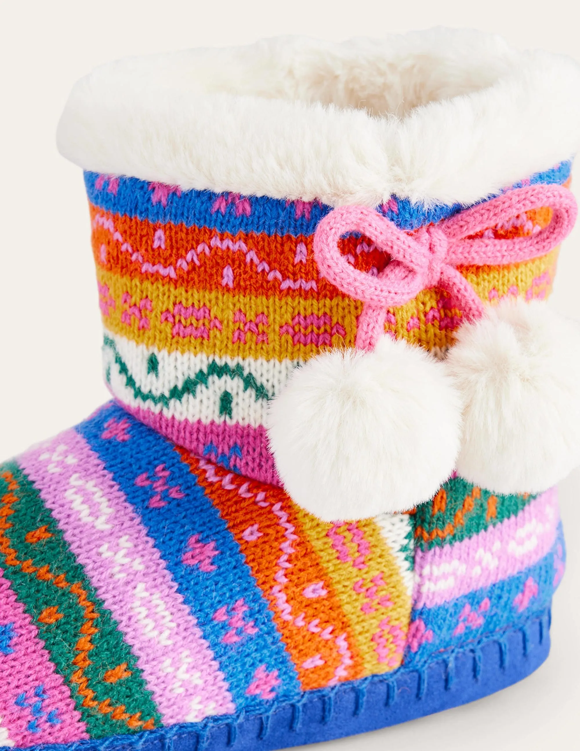 Slipper Boots-Multi Stripe