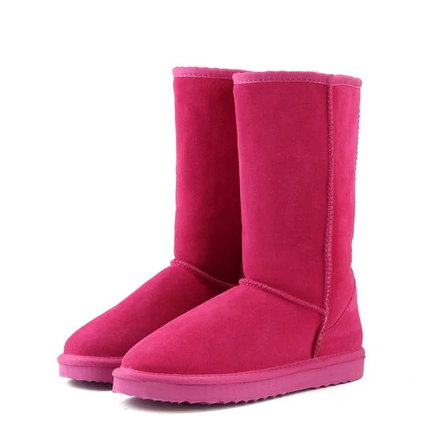 Women's Tall and Sleek Snow Genuine Leather Boots