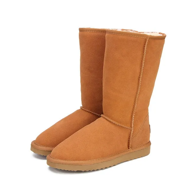 Women's Tall and Sleek Snow Genuine Leather Boots