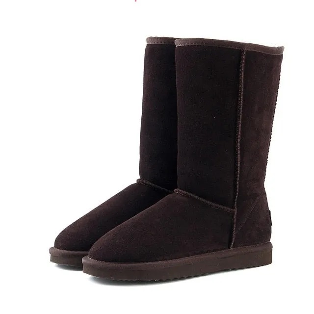 Women's Tall and Sleek Snow Genuine Leather Boots