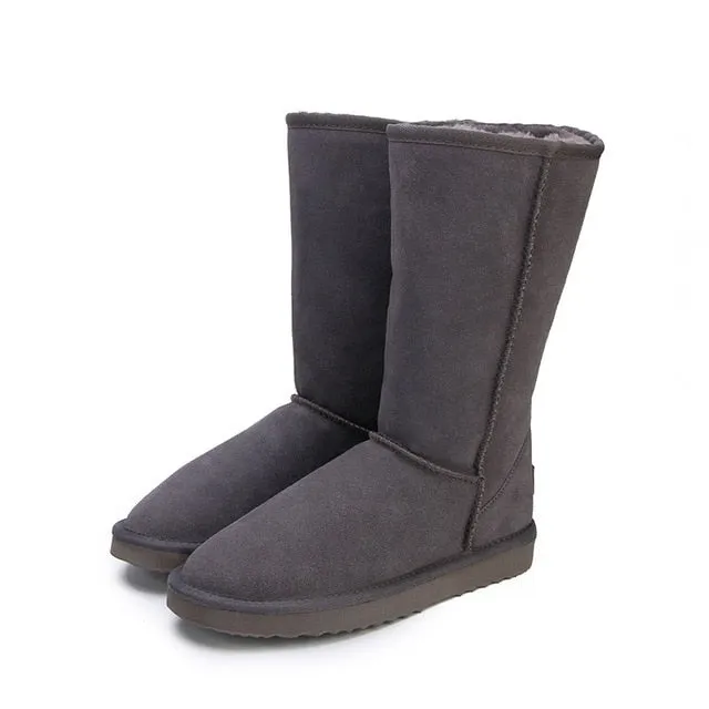 Women's Tall and Sleek Snow Genuine Leather Boots