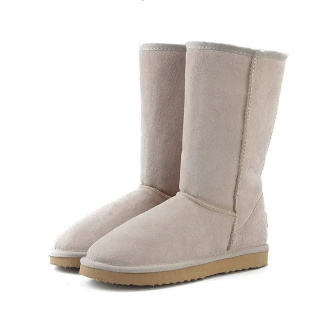 Women's Tall and Sleek Snow Genuine Leather Boots
