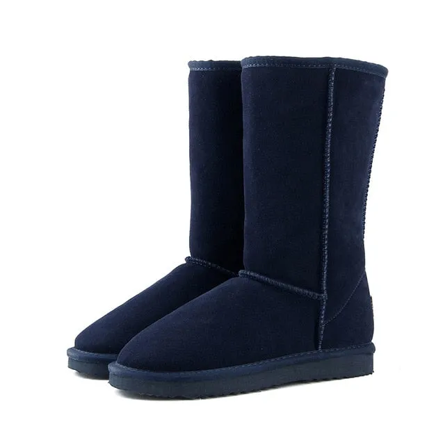 Women's Tall and Sleek Snow Genuine Leather Boots