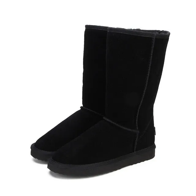 Women's Tall and Sleek Snow Genuine Leather Boots