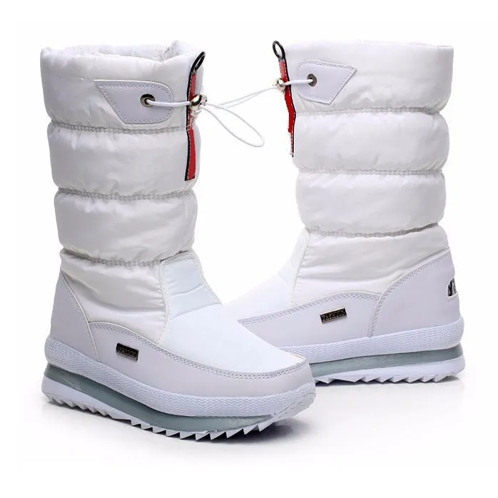 Women's Waterproof Snow Thick Plush TPR Sole Boots